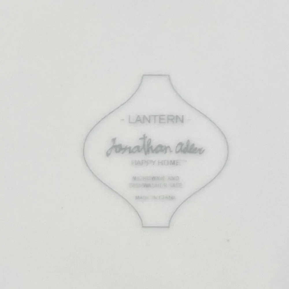 4 x Jonathan Adler Happy Home Lantern Dinner Plates Contemporary Modern Coastal